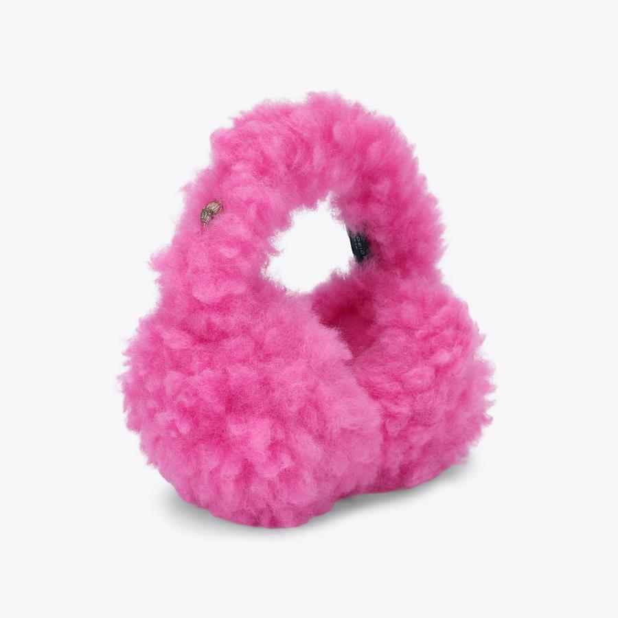 CELIA EARMUFFS Fuchsia Faux Fur Earmuffs by Kurt Geiger London