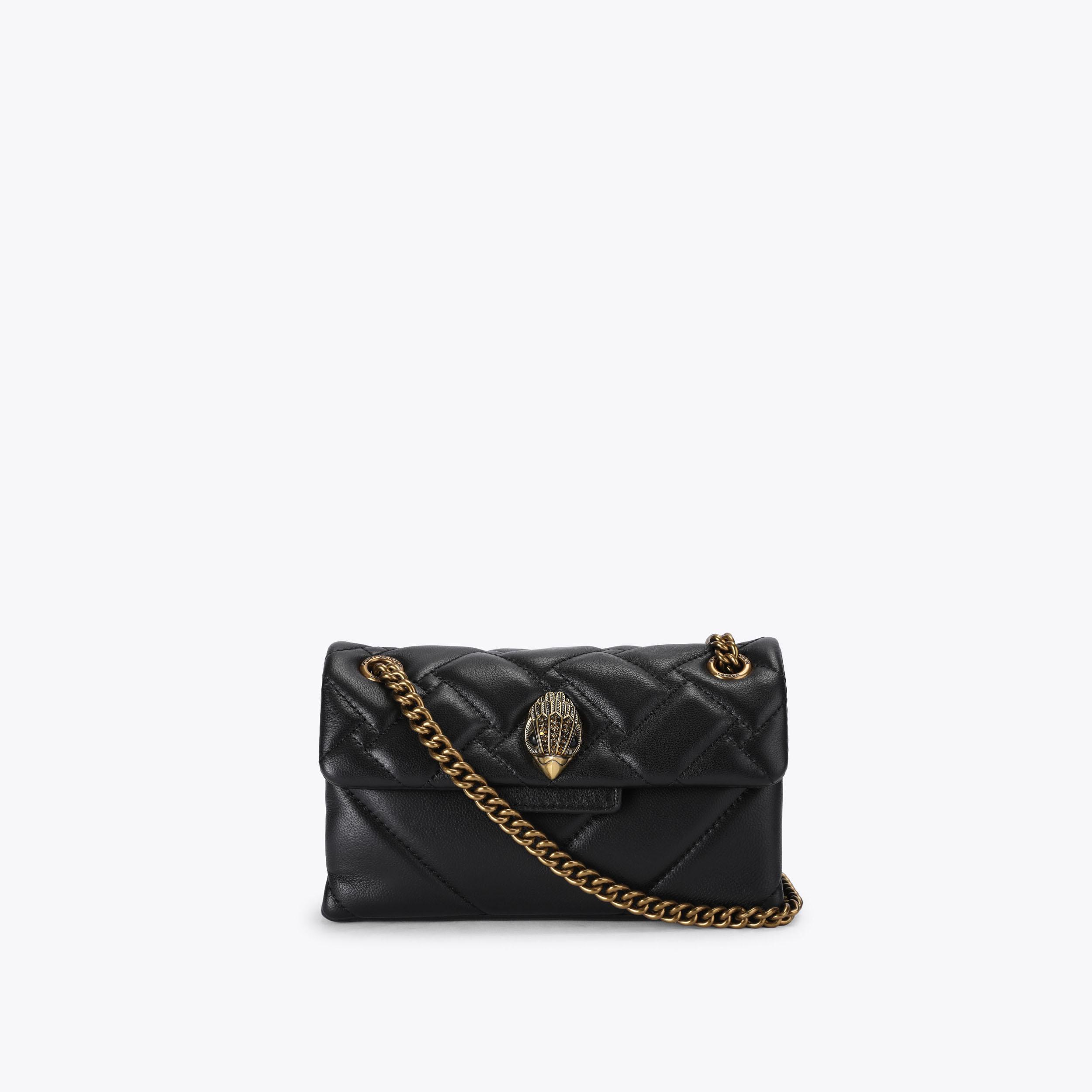 KENSINGTON DR 17 Black Patent Leather Mini Crossbody Bag by Kurt
