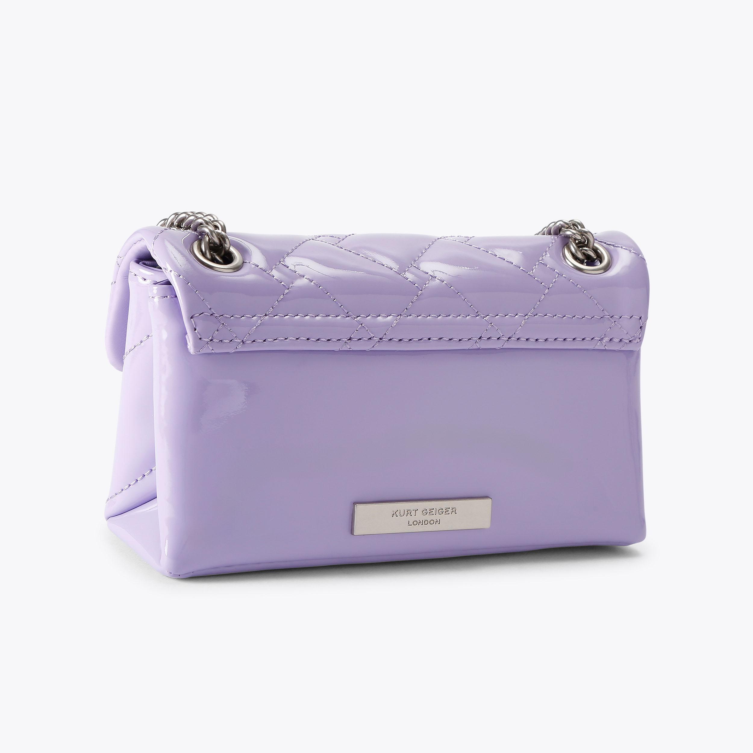 KENSINGTON 17 Lilac Patent Cross Body Bag by Kurt Geiger London