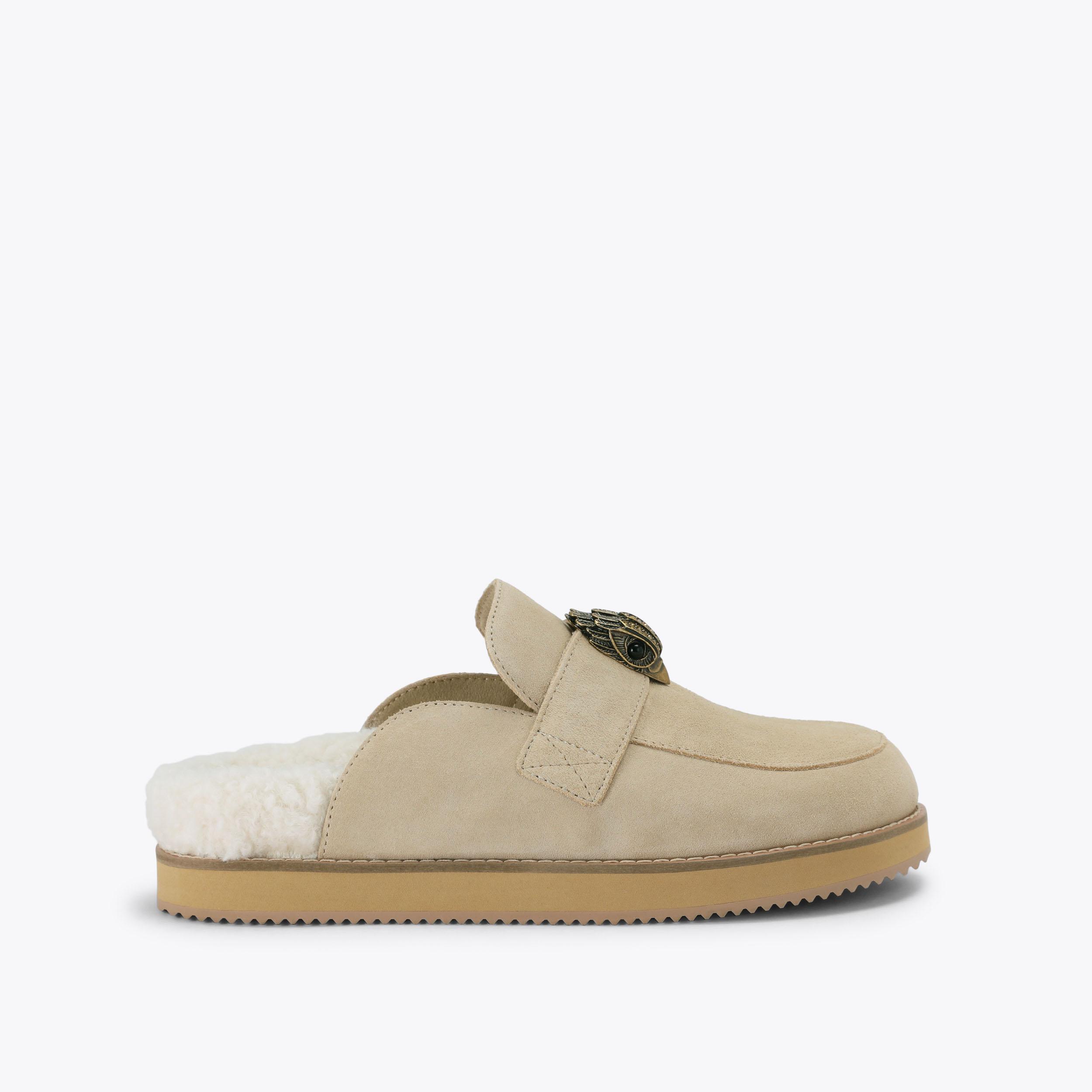 NWOB $99 Kurt Geiger London Suede Hatton Slippers / Mule MAYFAIR CLOSE BLOCK MULE Black Suede Mule Heel by KURT  main image 4