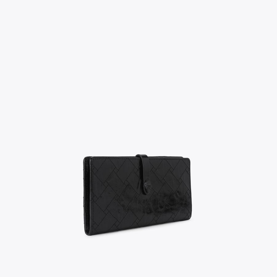 SOFT WALLET CELIA Black Leather Soft Wallet by Kurt Geiger London