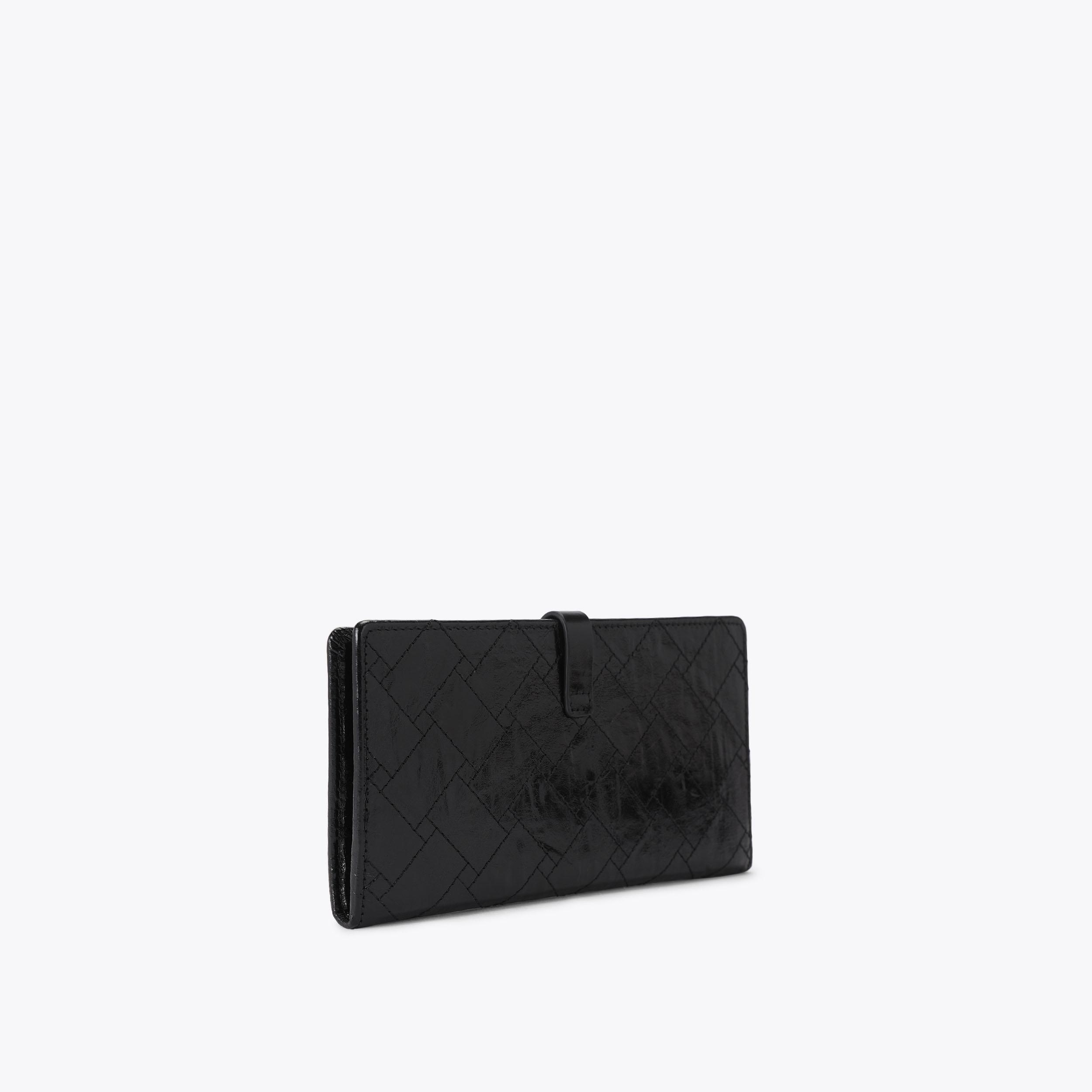 SOFT WALLET CELIA Black Leather Soft Wallet by Kurt Geiger London