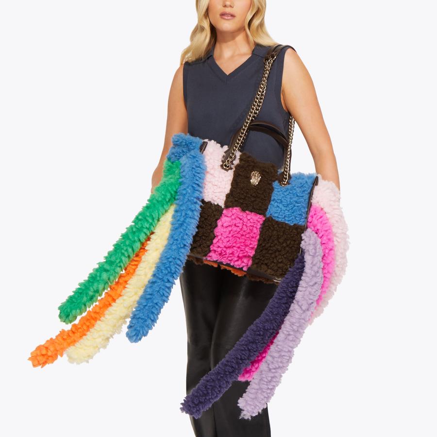 HOXTON SHOPPER FRINGES Faux Fur Fringe Bag by Kurt Geiger London