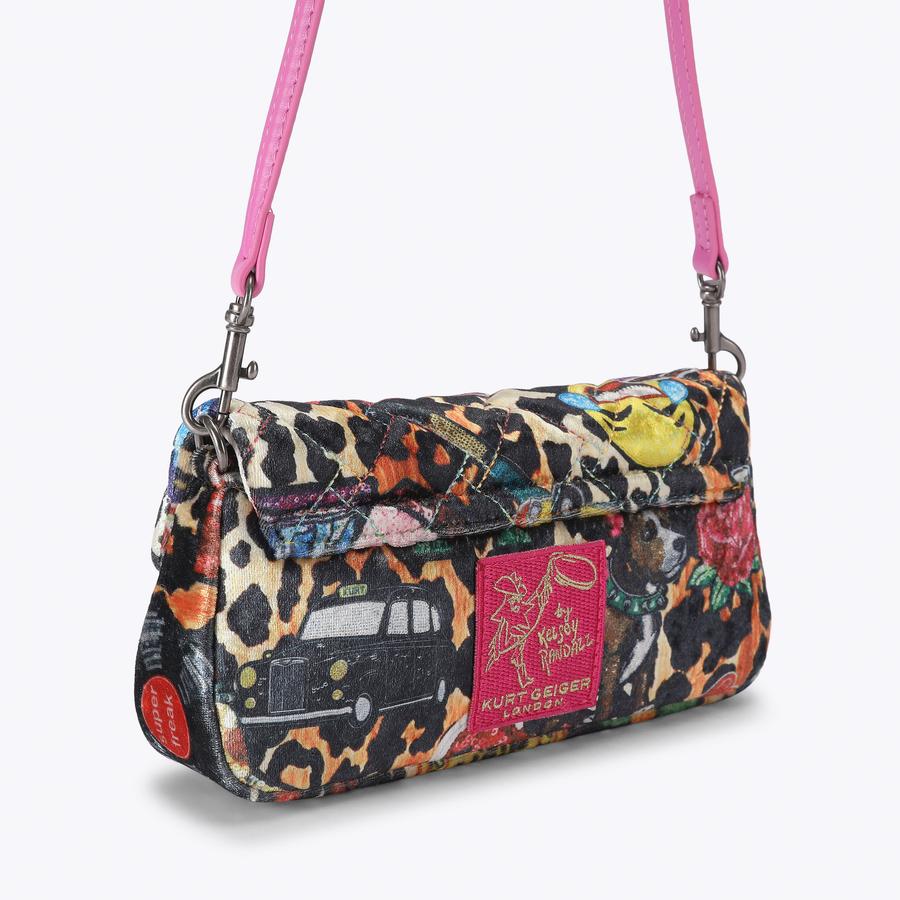 KR PICKLE SHOULDER BAG Brown Shoulder Bag by Kurt Geiger London
