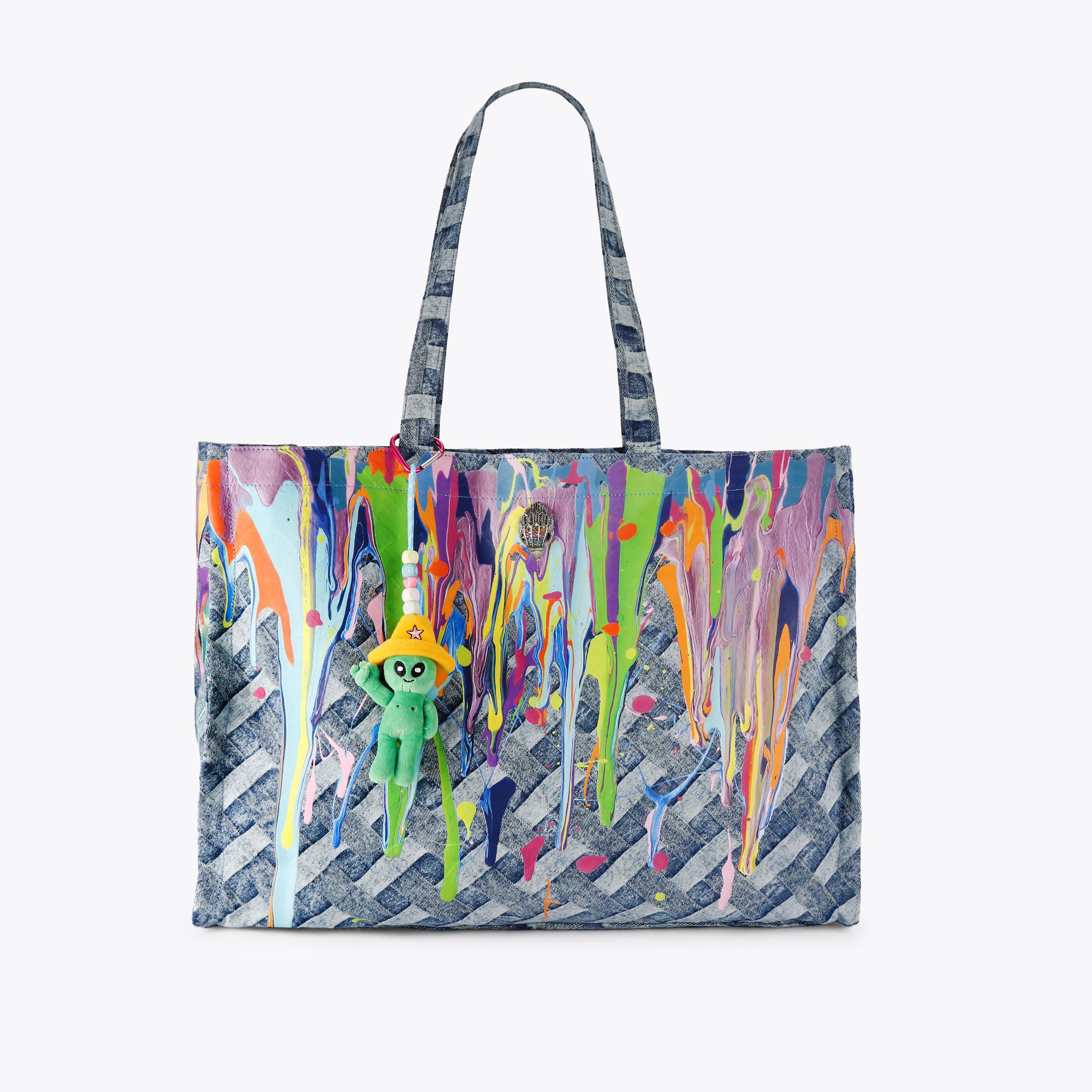 KR HOLBORN TOTE denim Weave Tote Bag by Kurt Geiger London