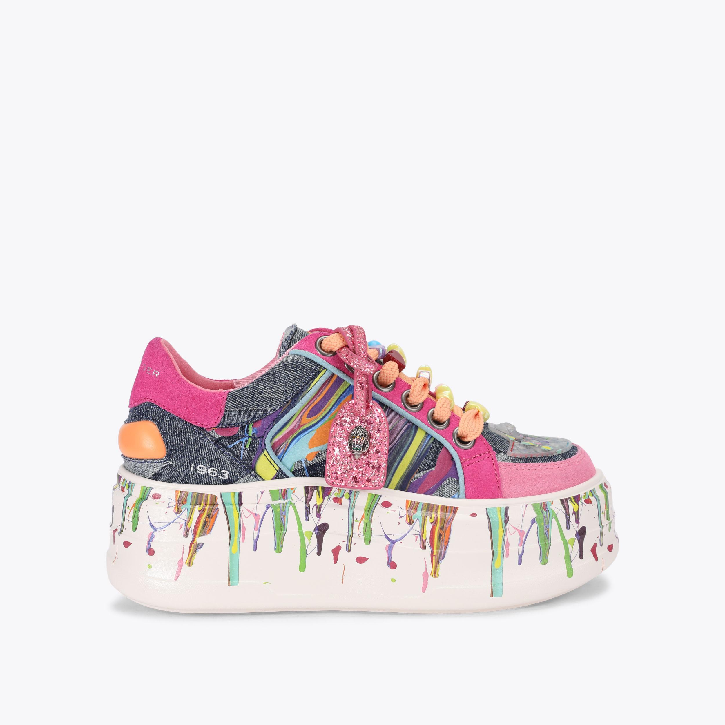 KR FLATFORM Paint Splatter Flatform Sneaker by Kurt Geiger London