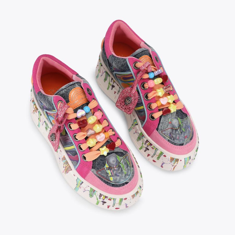 KR FLATFORM Paint Splatter Flatform Sneaker by Kurt Geiger London