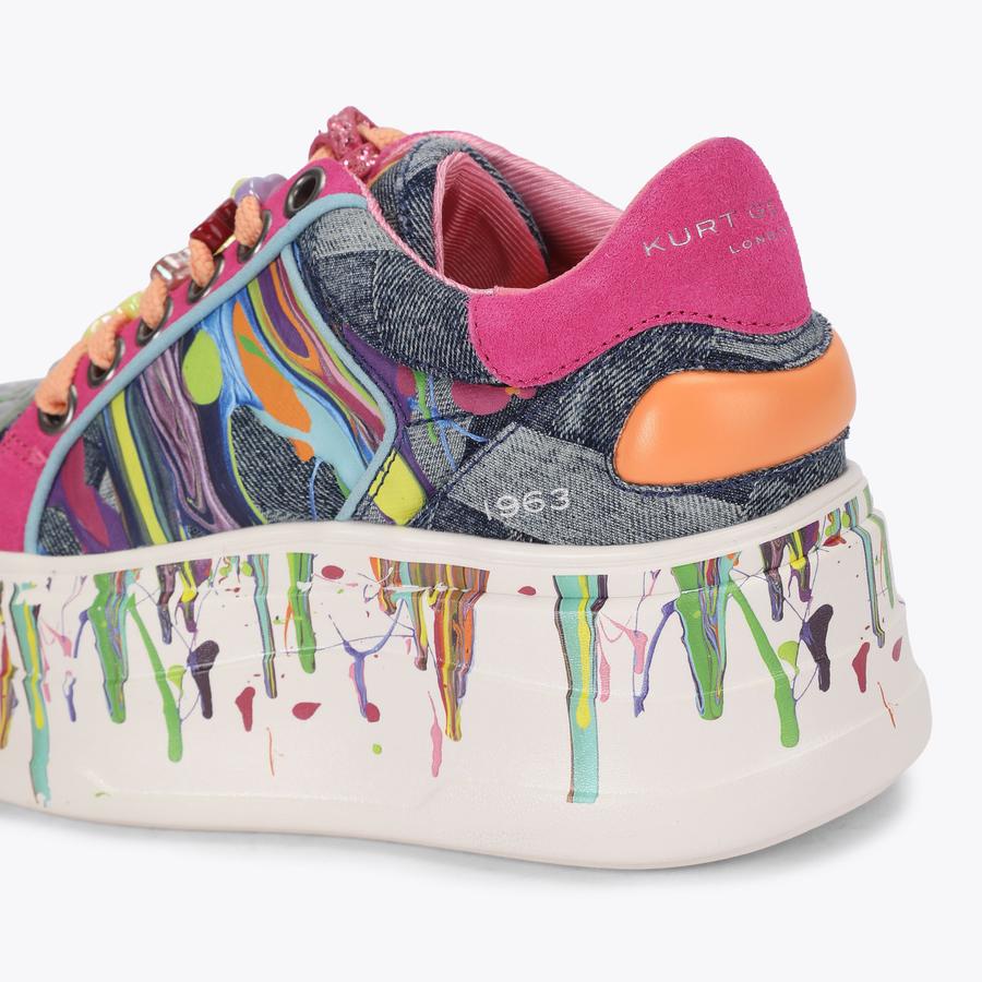 KR FLATFORM Paint Splatter Flatform Sneaker by Kurt Geiger London