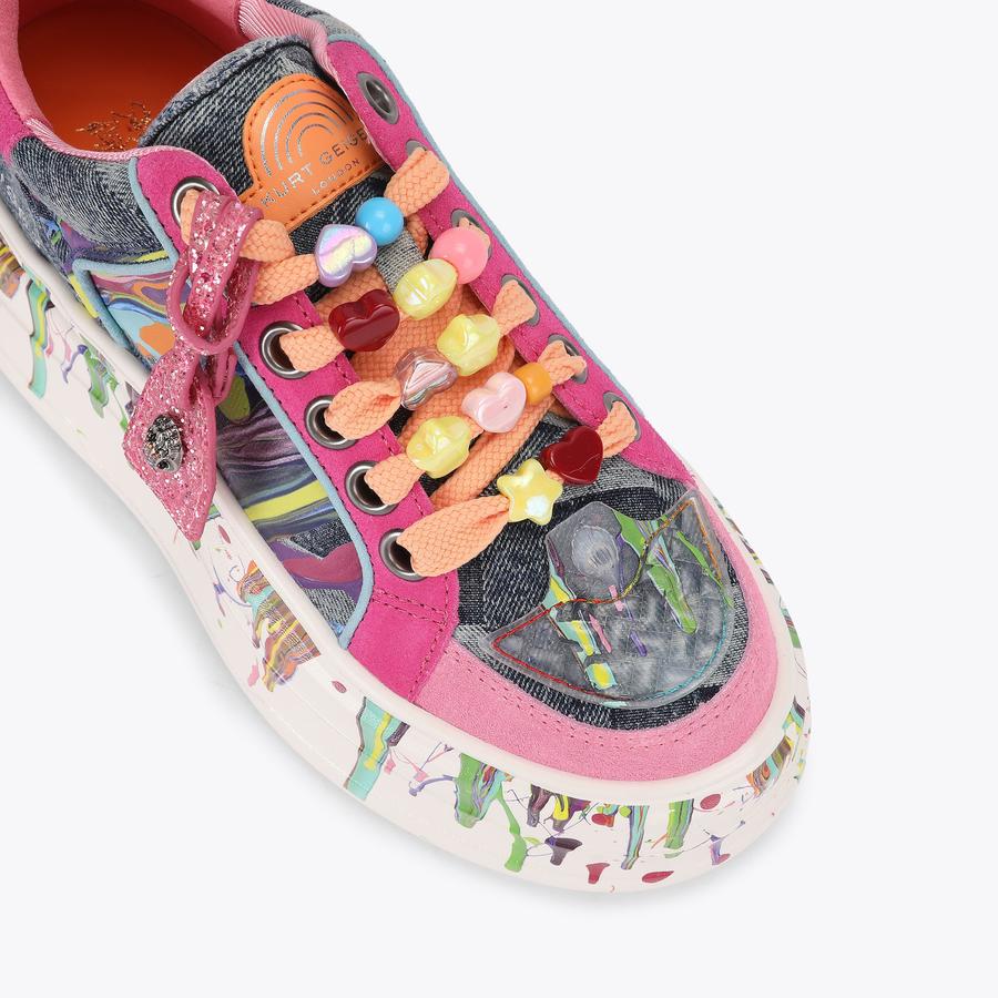 KR FLATFORM Paint Splatter Flatform Sneaker by Kurt Geiger London