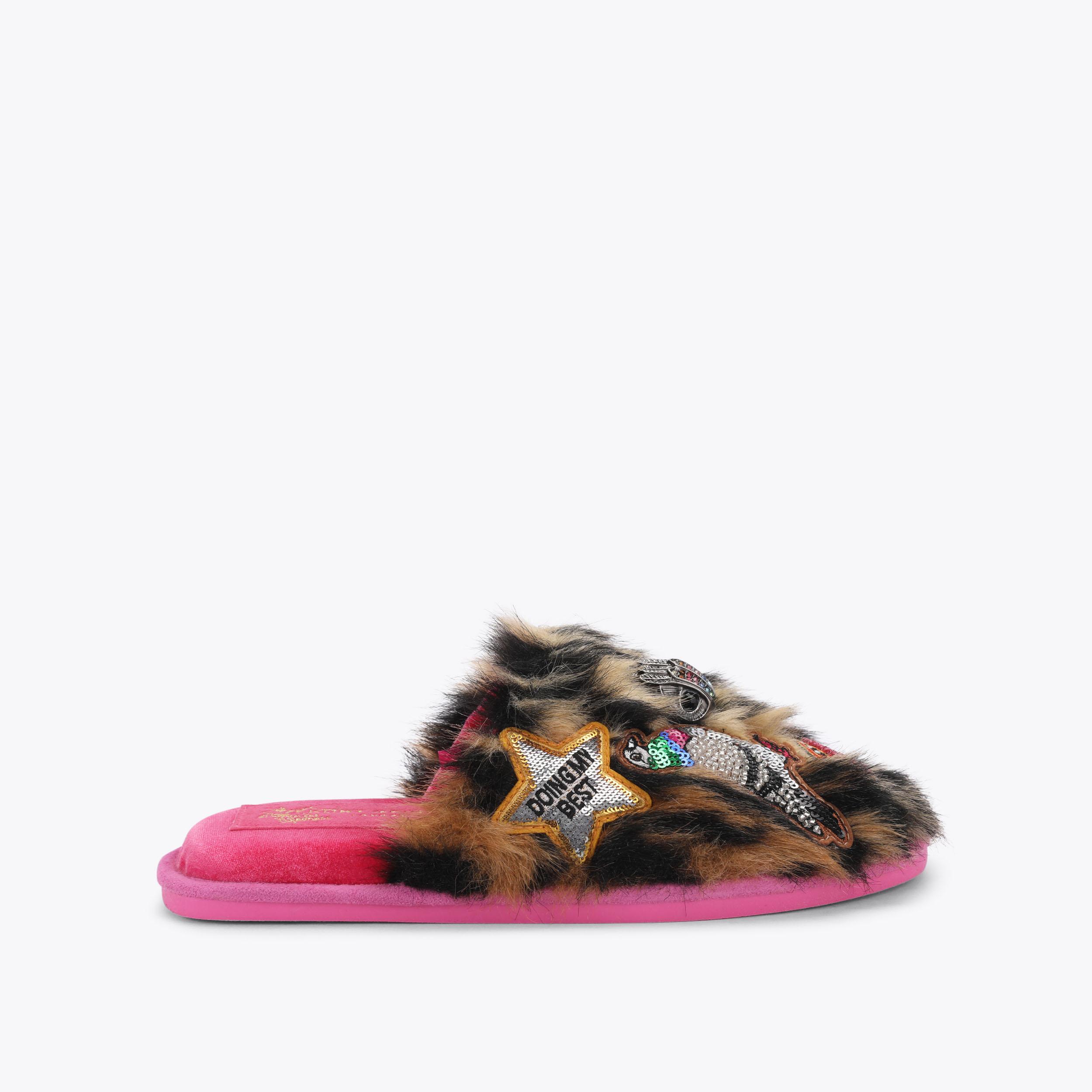KR KENSINGTON SLIPPER Leopard Printed Slip On Slipper by Kurt