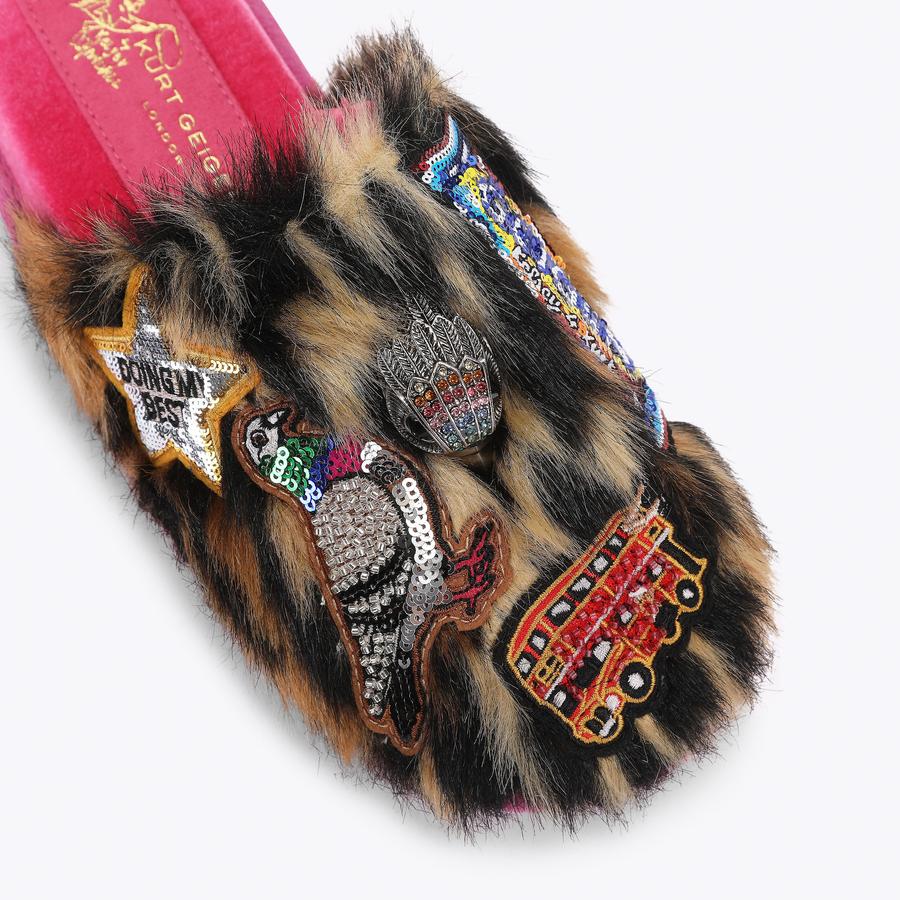 KR KENSINGTON SLIPPER Leopard Printed Slip On Slipper by Kurt