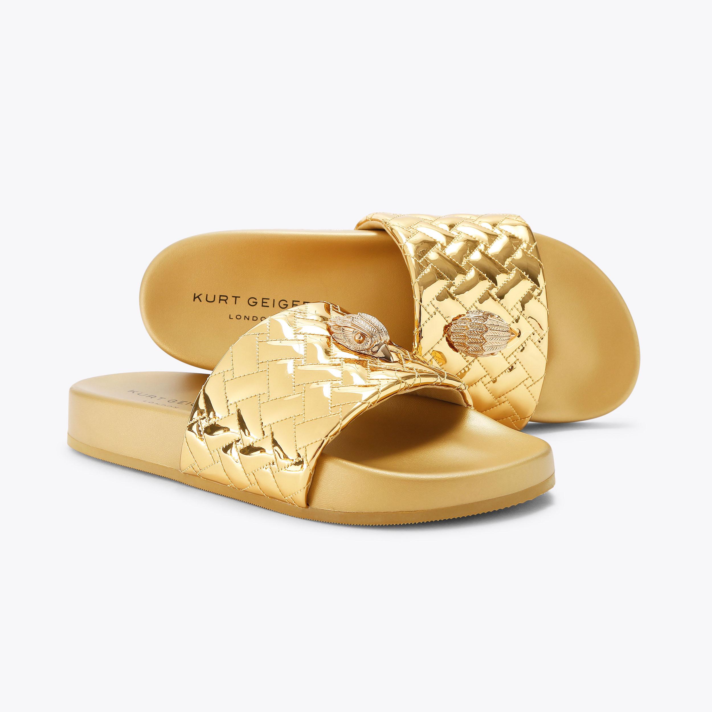 GOLDEN ゴールデングース　リアルレザーサンダル⭐︎ミュール⭐︎ meena-eagle-2-gold-synthetic-