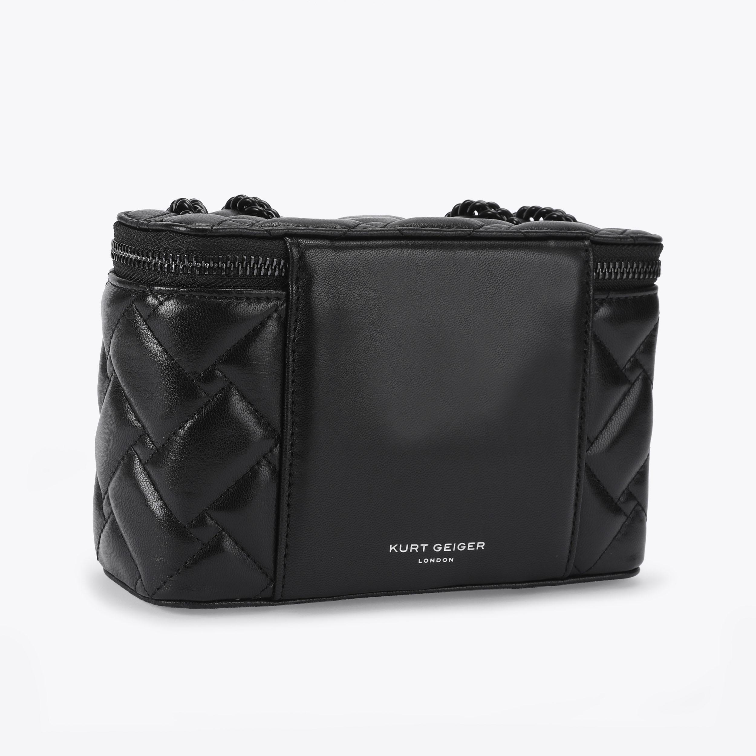 MINI KENSINGTON VANITY DR Black Quilted Cross Body Vanity Bag by