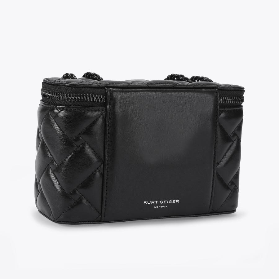 MINI KENSINGTON VANITY DR Black Quilted Cross Body Vanity Bag by