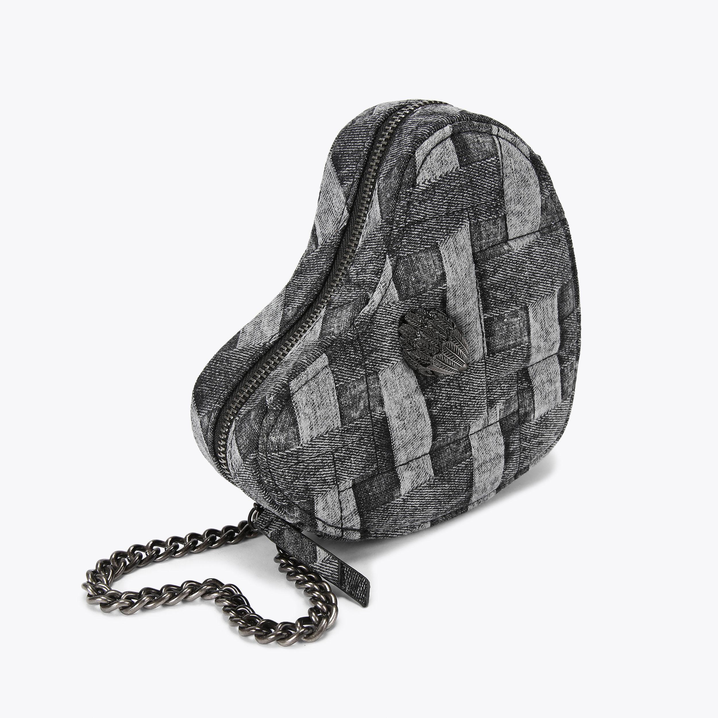 KENSINGTON HEART X BODY Dark Denim Cross Body Purse by KURT GEIGER