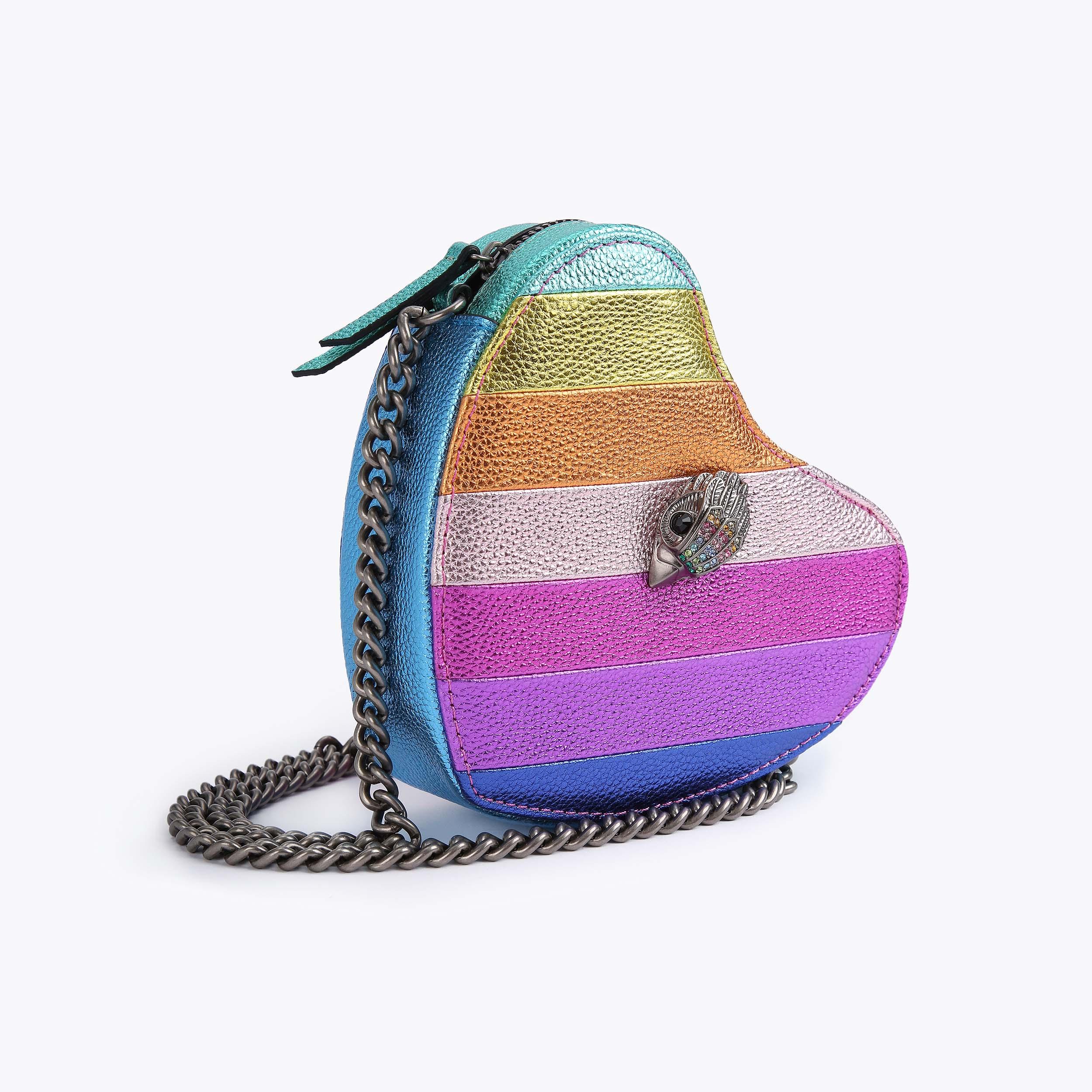 KENSINGTON HEART X BODY Kensington Rainbow Heart Cross Body Bag by KURT  GEIGER LONDON