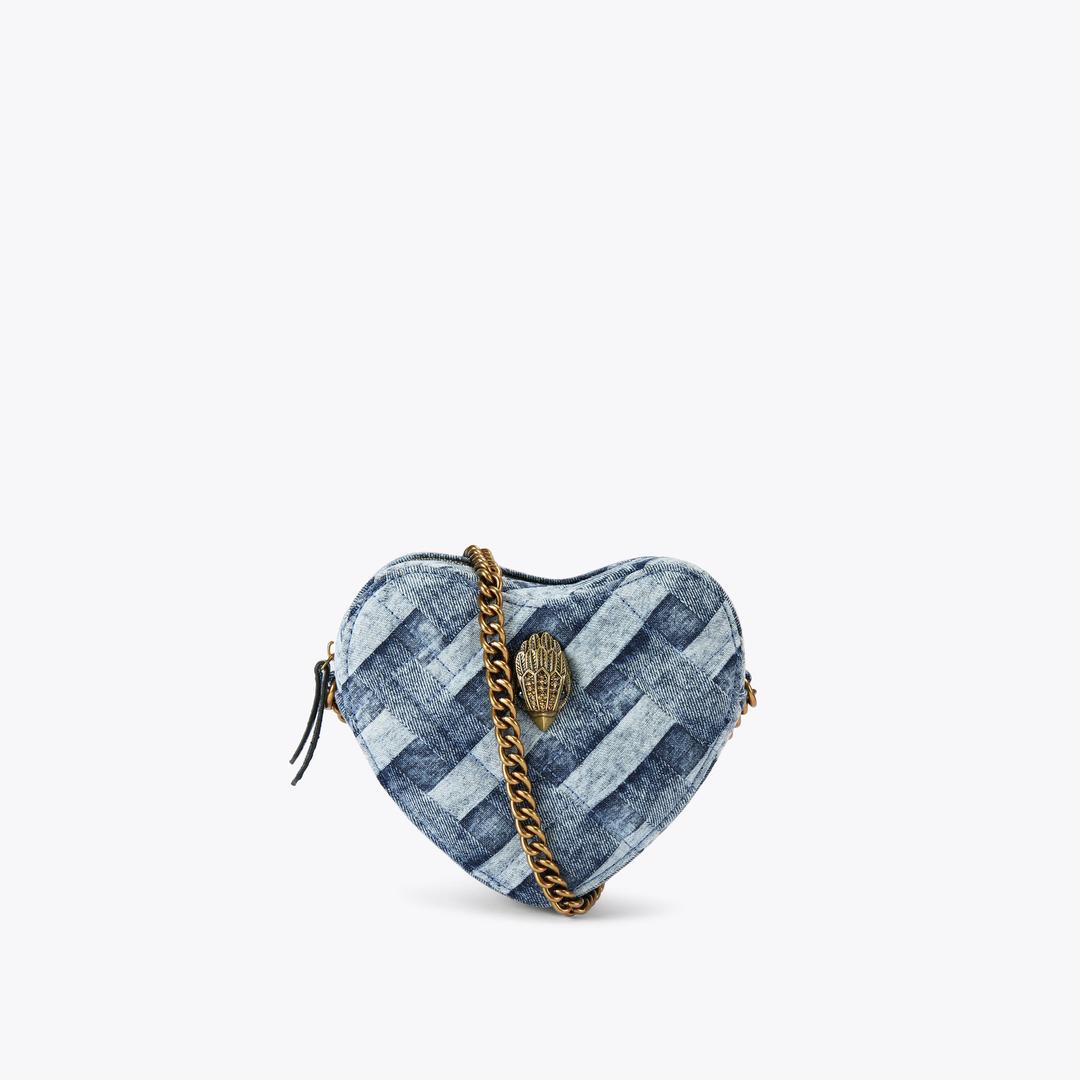 Kensington Heart X Body Denim Woven Heart Cross Body Bag By Kurt Geiger London · Kurt Geiger London