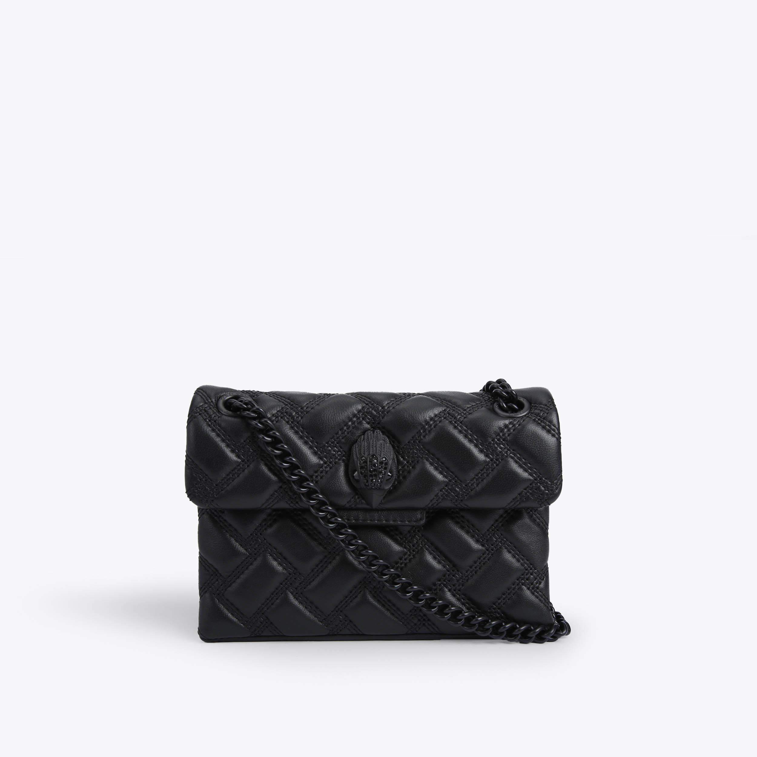 MINI KENSINGTON DRENCH ALL MATTE BLACK Quilted Leather Mini Bag by KURT  GEIGER LONDON