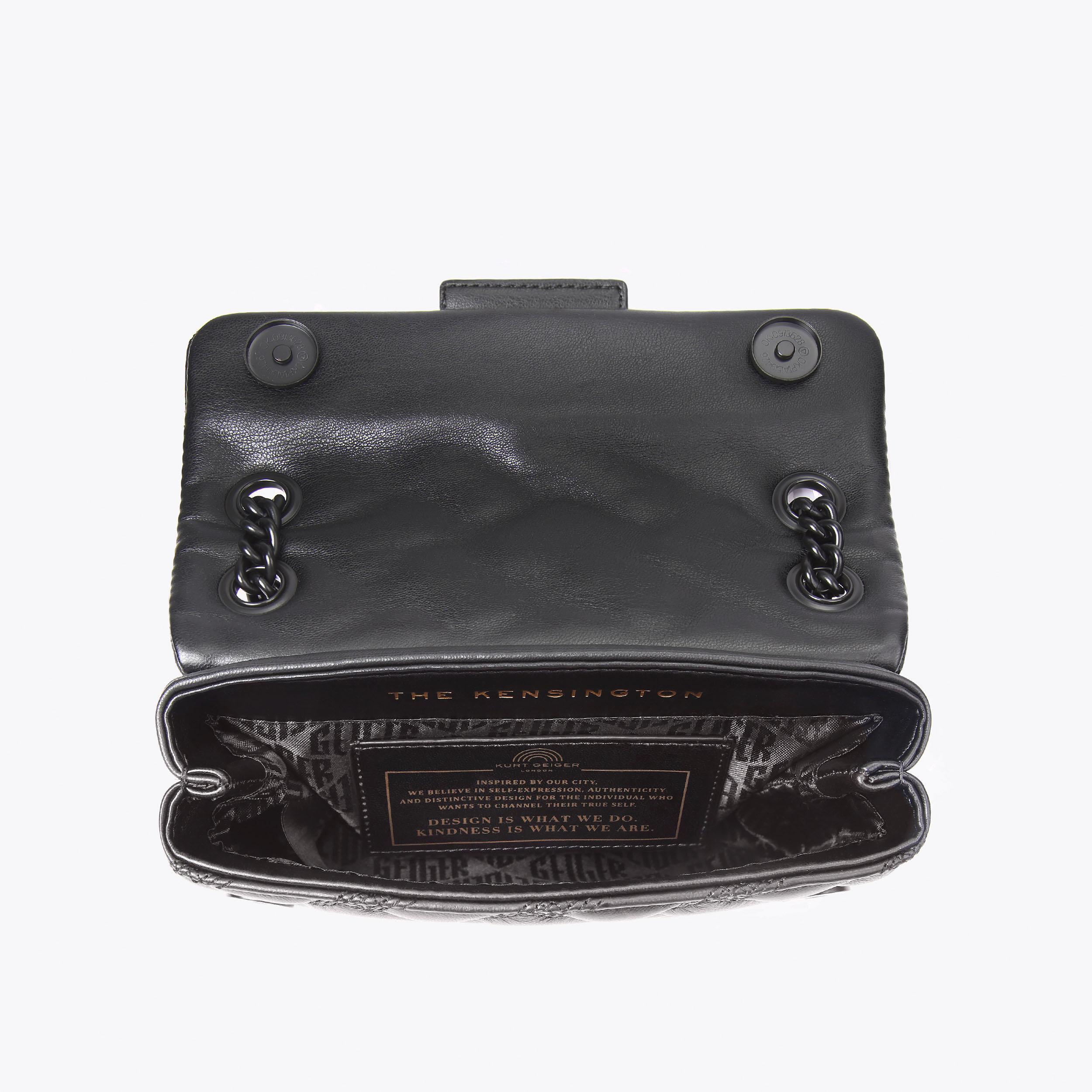 MINI KENSINGTON X BAG Black Quilted Leather Mini Purse by