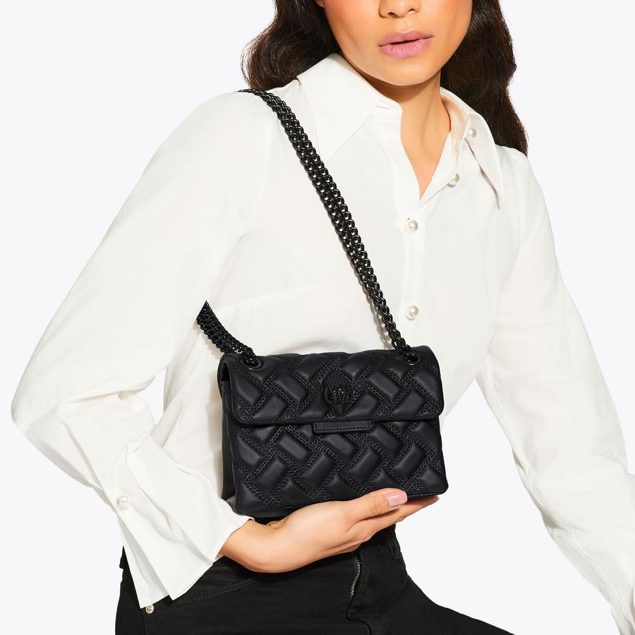 LEATHER QUILTED MINI BAG BLACK