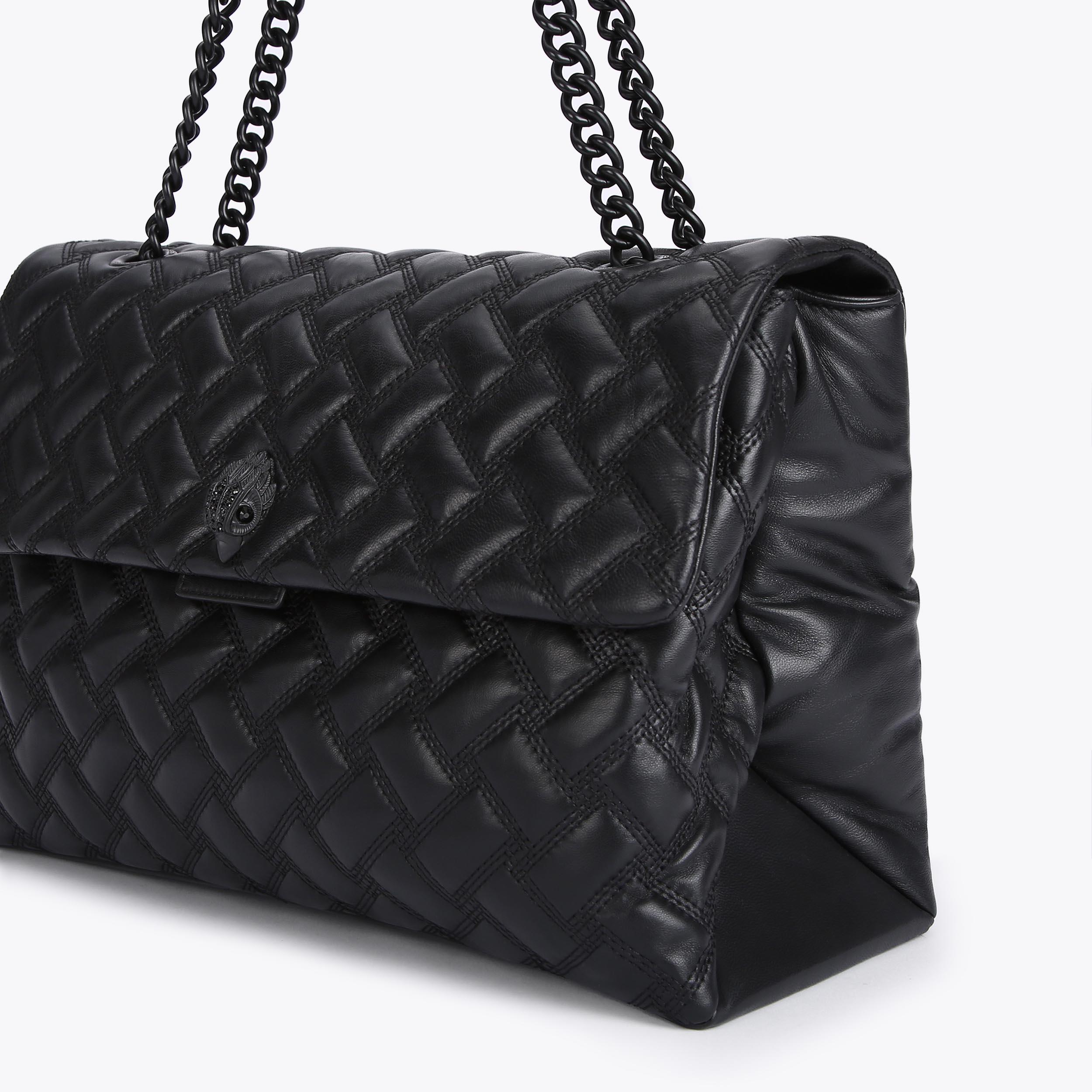 MINI KENSINGTON DRENCH ALL MATTE BLACK Quilted Leather Mini Bag by KURT  GEIGER LONDON