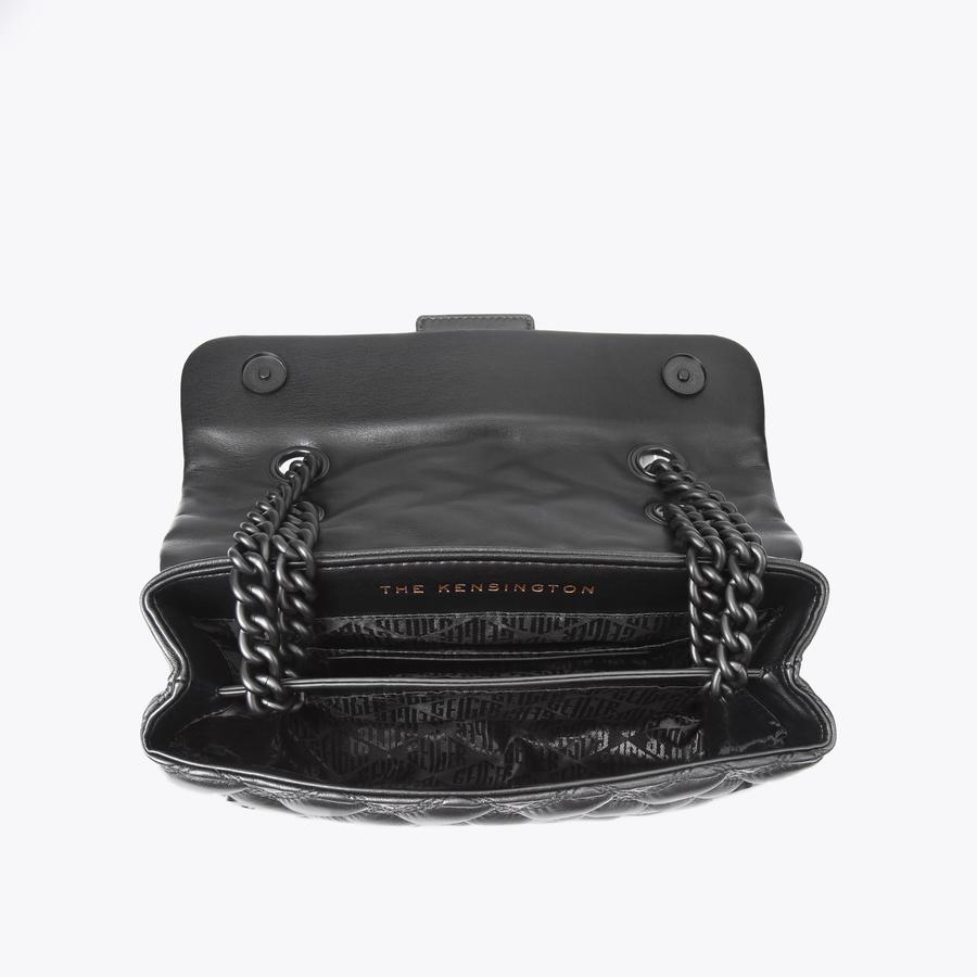 Kensington Drench Black Leather Shoulder Bag | Kurt Geiger display picture 1