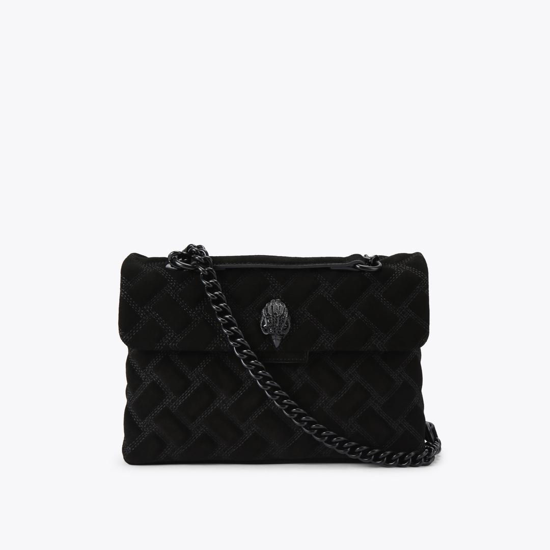 Kensington BAG Drench Black Suede Shoulder Bag By Kurt Geiger London · Kurt Geiger London