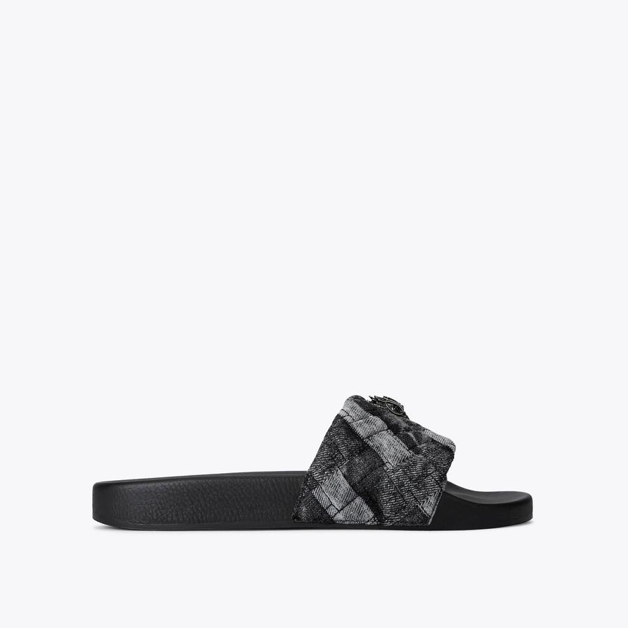 サンダル・ミュール   MEENA EAGLE CASUAL SANDALS MEENA EAGLE Blue Denim Slip On Sandal by KURT GEIGER LONDON