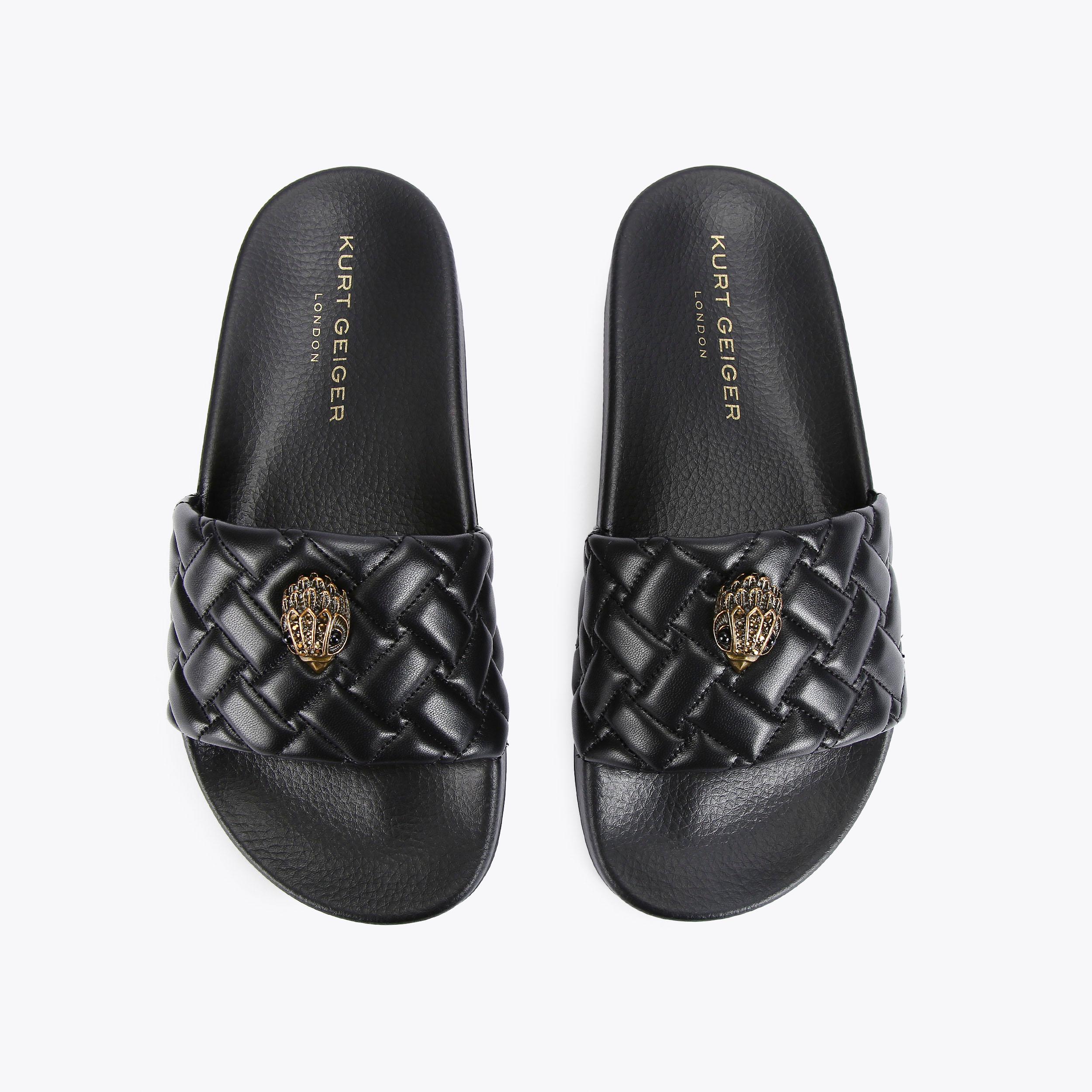 【 】カートジェイガー Meena Eagle Sandal MEENA EAGLE Metallic Denim Slip On Sandal by KURT GEIGER LONDON