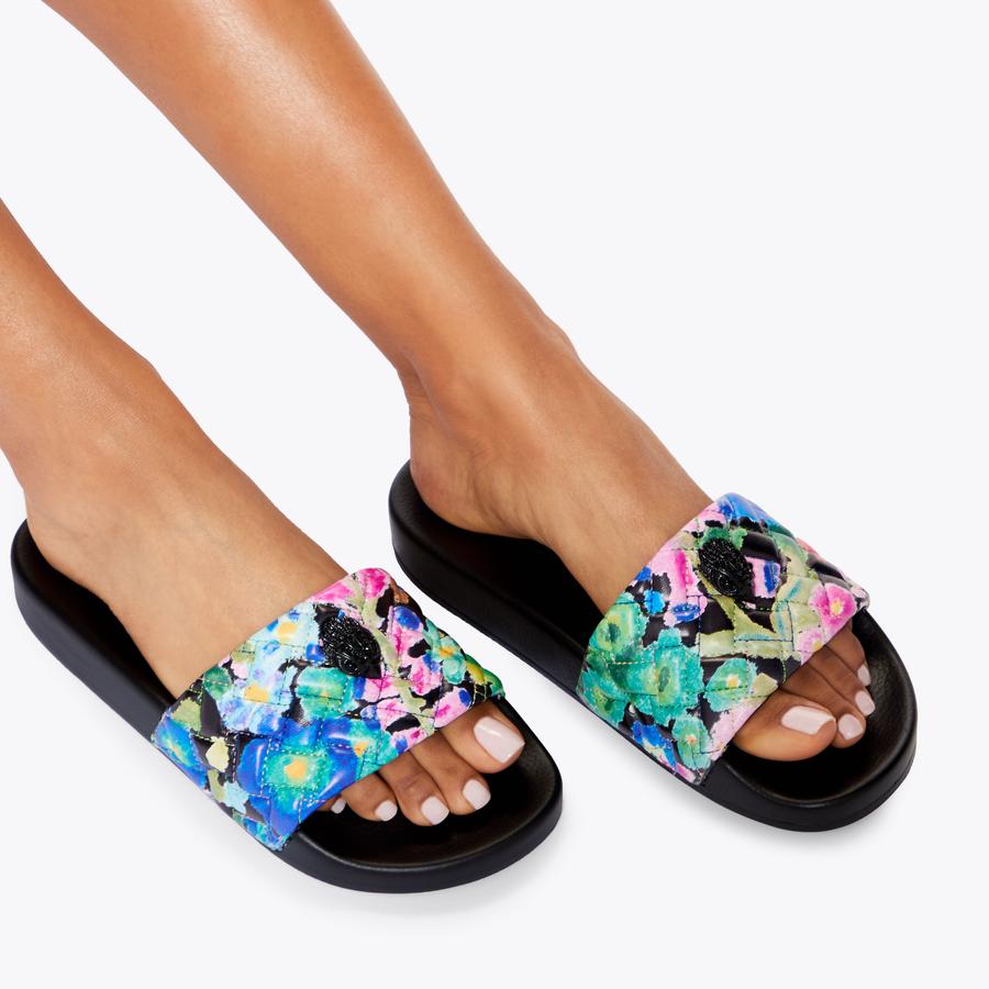 サンダル・ミュール   MEENA EAGLE CASUAL SANDALS MEENA EAGLE Blue Denim Slip On Sandal by KURT GEIGER LONDON