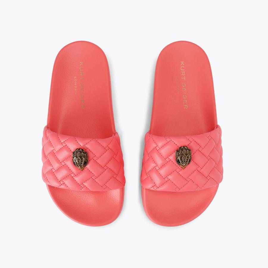 MEENA EAGLE Salmon Textile Slider Sandal by KURT GEIGER LONDON