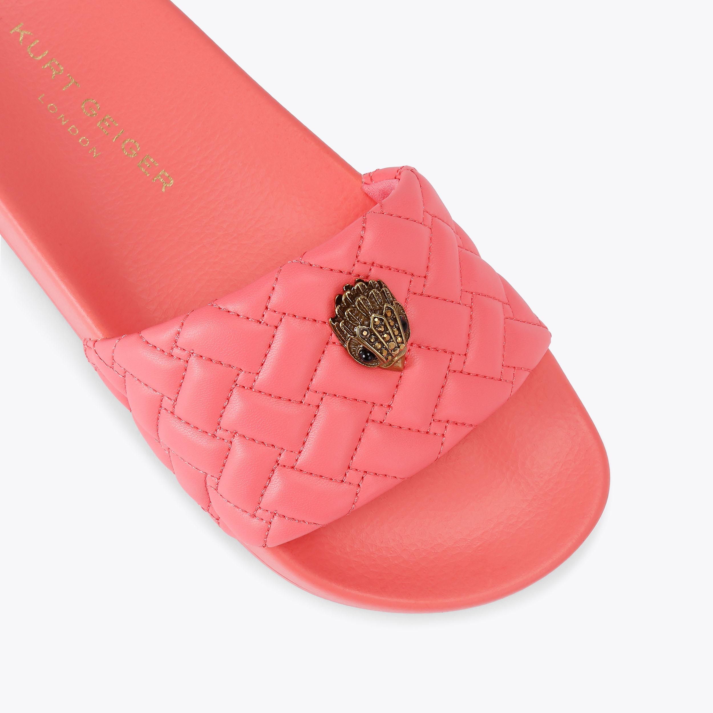 MEENA EAGLE Salmon Textile Slider Sandal by KURT GEIGER LONDON