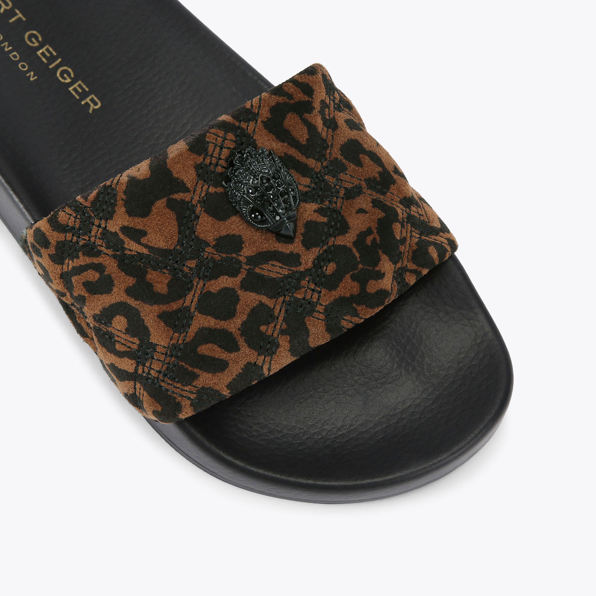 Leopard Print Slide Sandals Meena Eagle Kurt Geiger