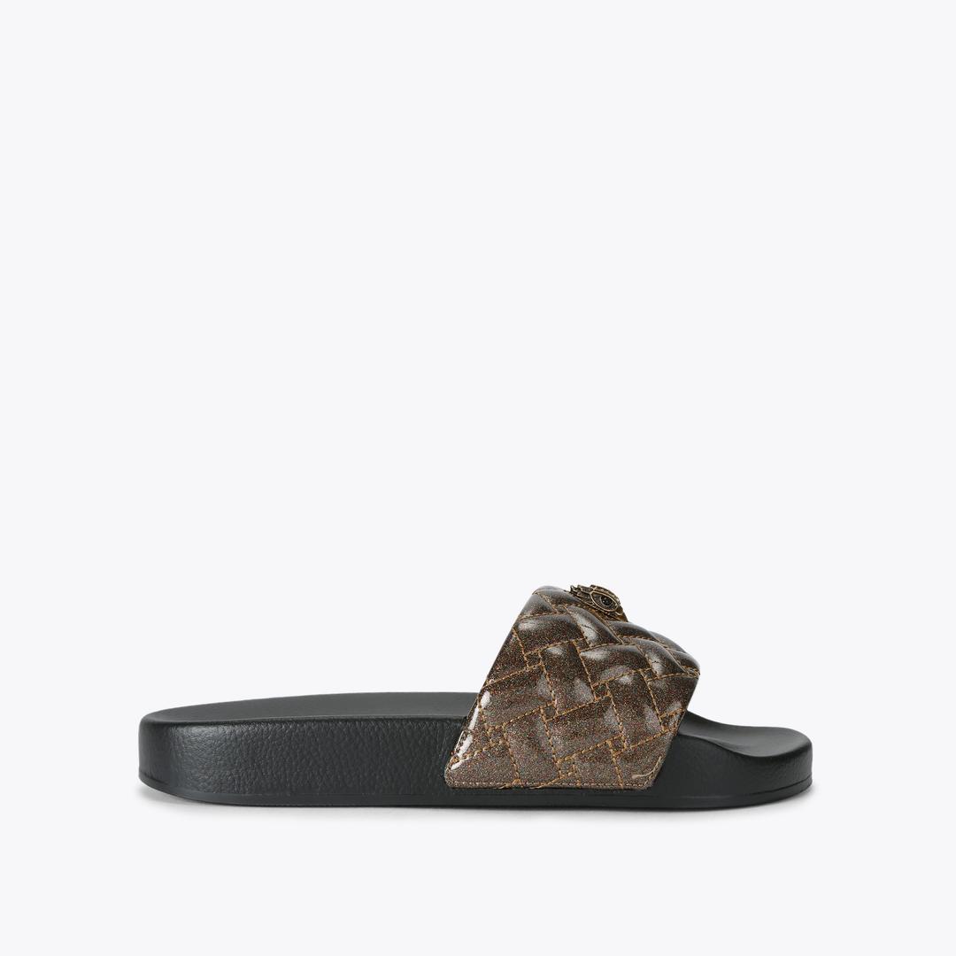 MEENA EAGLE Bronze Glitter Vinyl Sandal by Kurt Geiger London — Kurt Geiger London