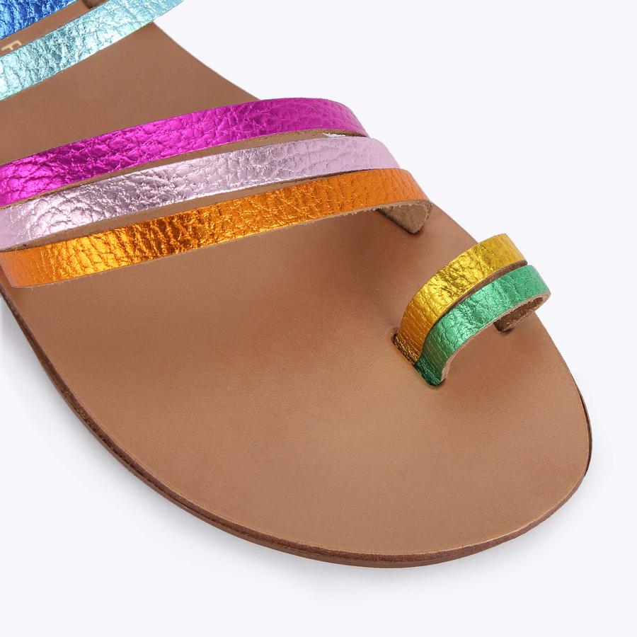 DELILAH RAINBOW Rainbow Flat Sandals by KURT GEIGER LONDON