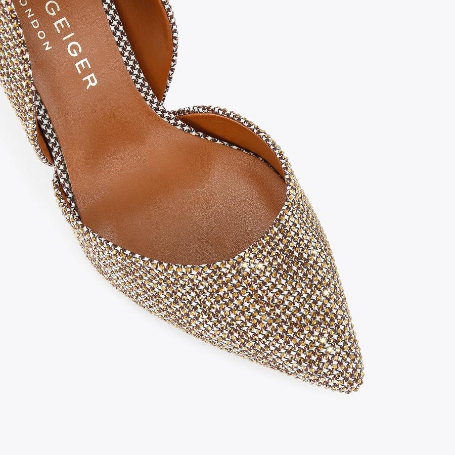 Talons De Chaussures Kurt Geiger Couleur Bronze Poussiéreux - Taille UK 6, Style Court, Occasion