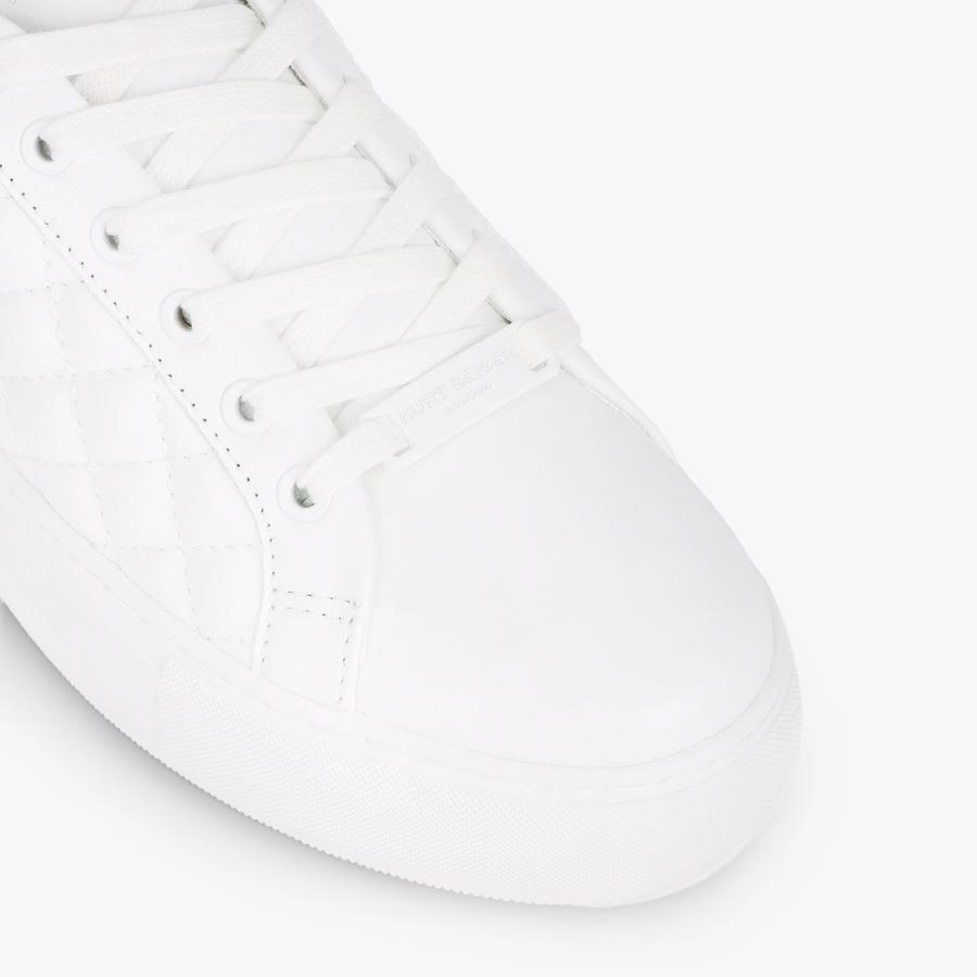 LANEY EAGLE DRENCH White Quilted Leather Chunky Sneakers by KURT