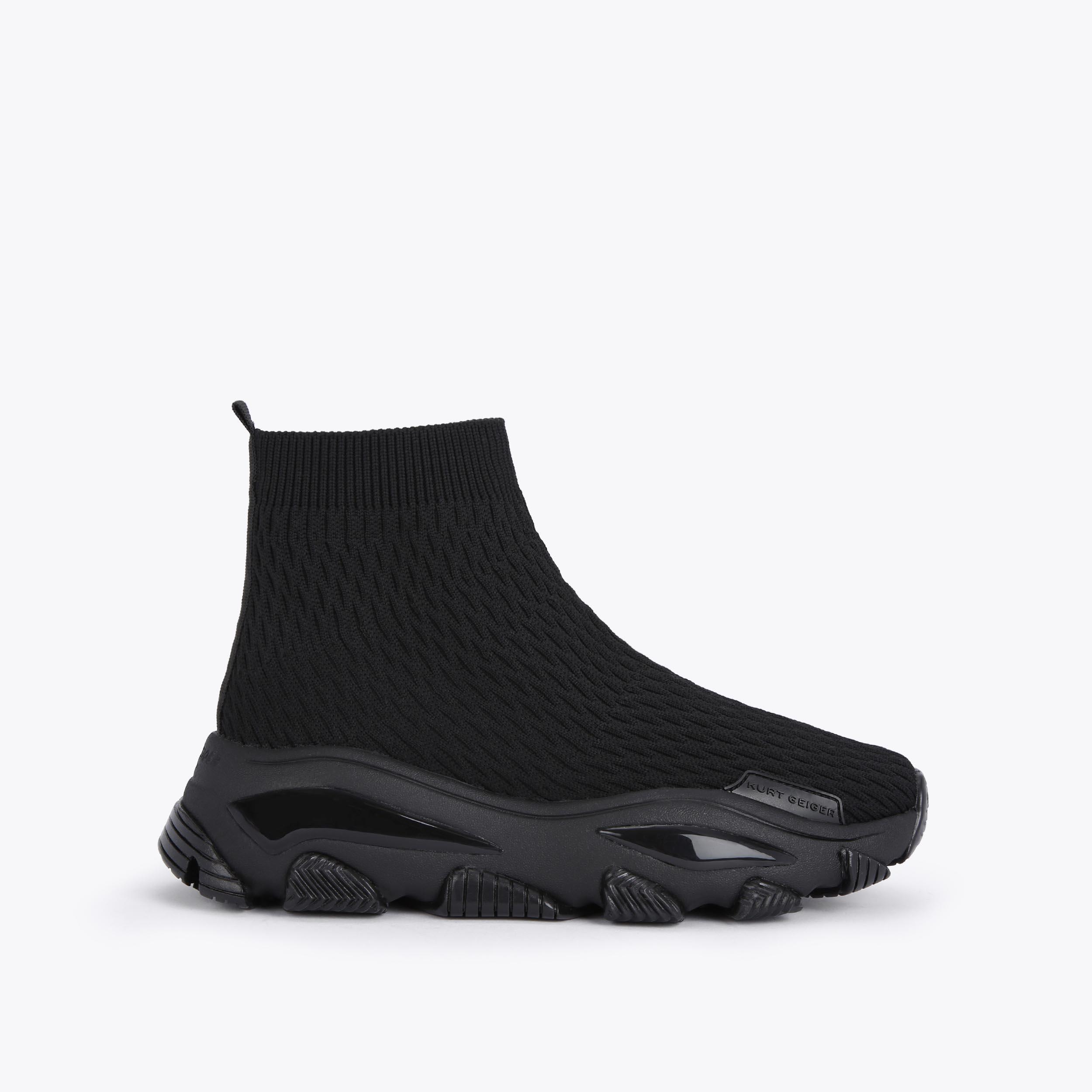 LETTIE KNIT SOCK DRENCH Black Knitted Chunky Sock Sneakers by KURT