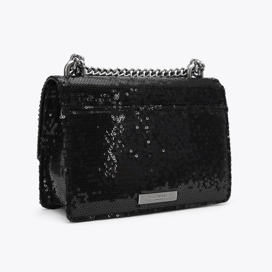 KURT GEIGER sale LONDON Small Glitter Shoreditch Camera Bag