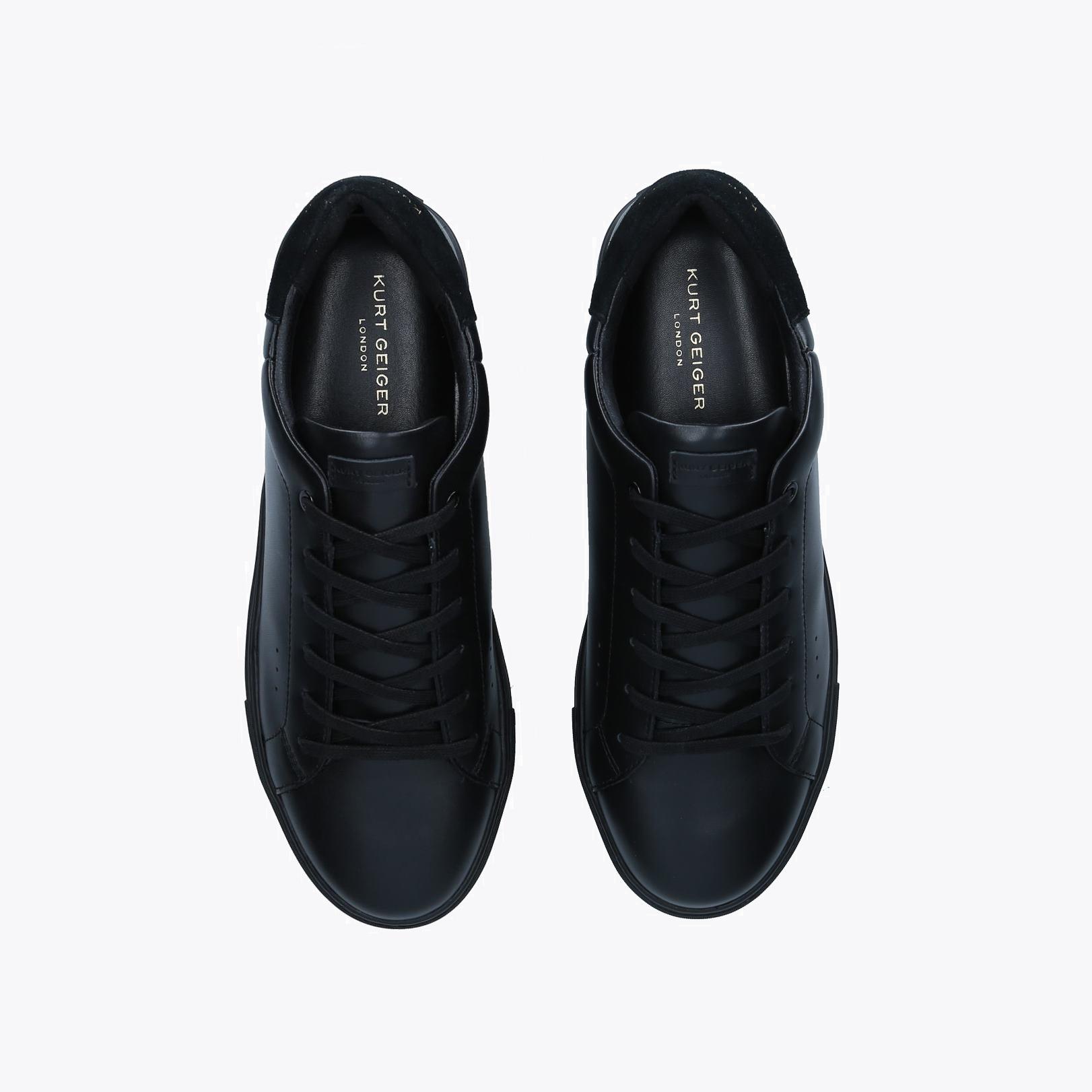 LANEY MENS Black/Comb Leather Sneakers by KURT GEIGER LONDON