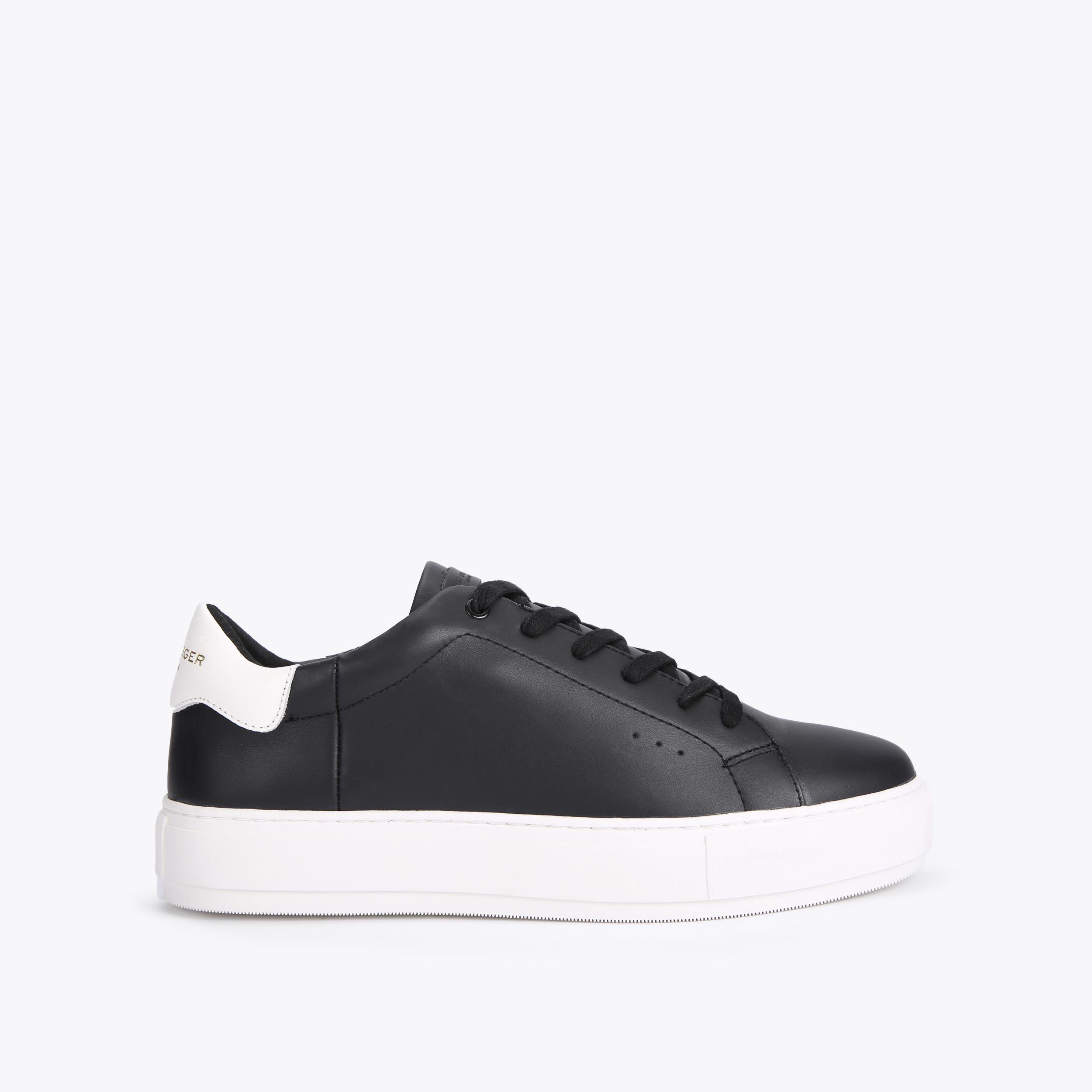 LANEY2 Black Leather Chunky Sneakers by KURT GEIGER LONDON