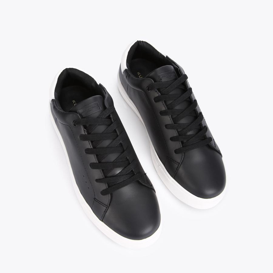 Full black leather trainers online