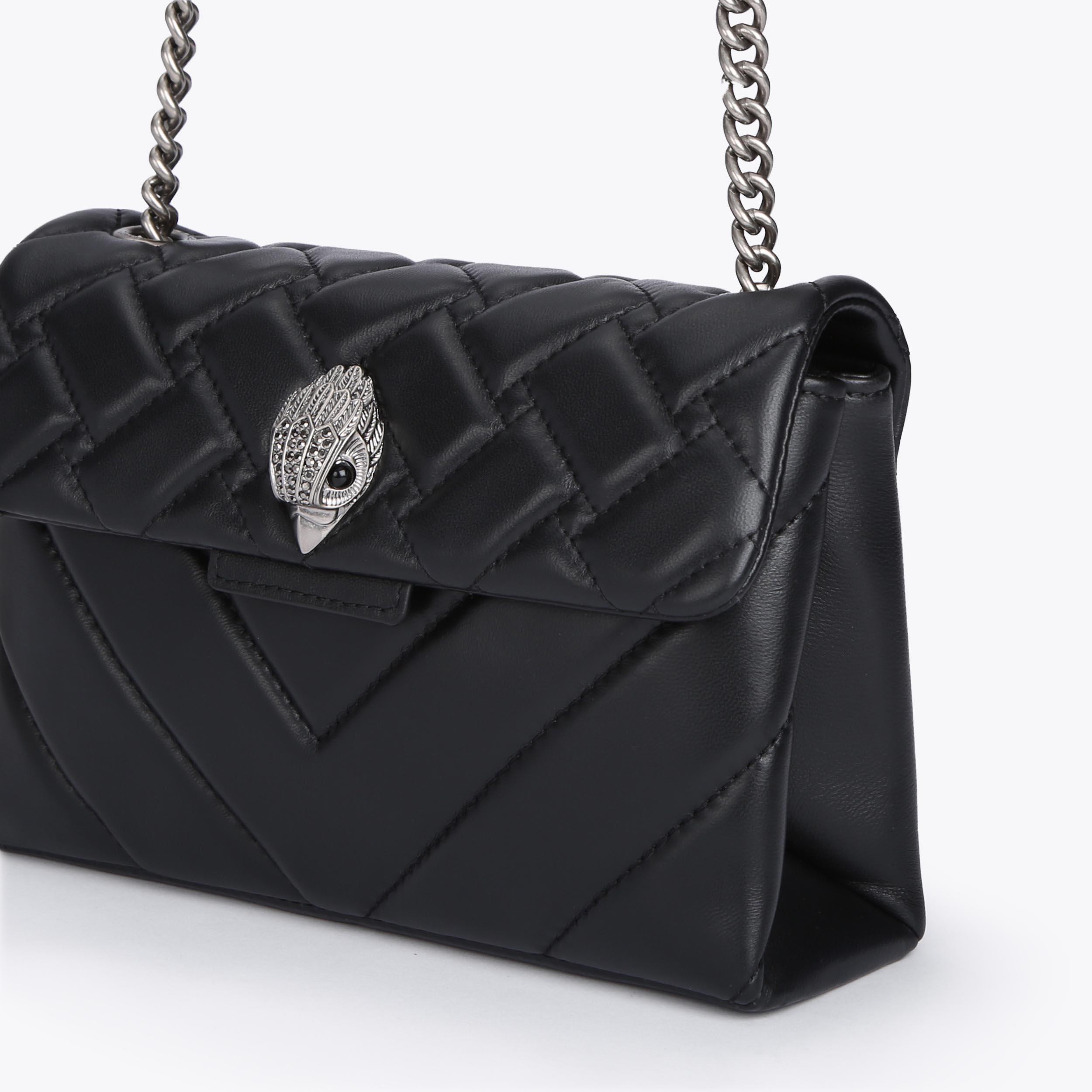 LEATHER MD KENSINGTON BAG Black Leather Quilted Purse by KURT 