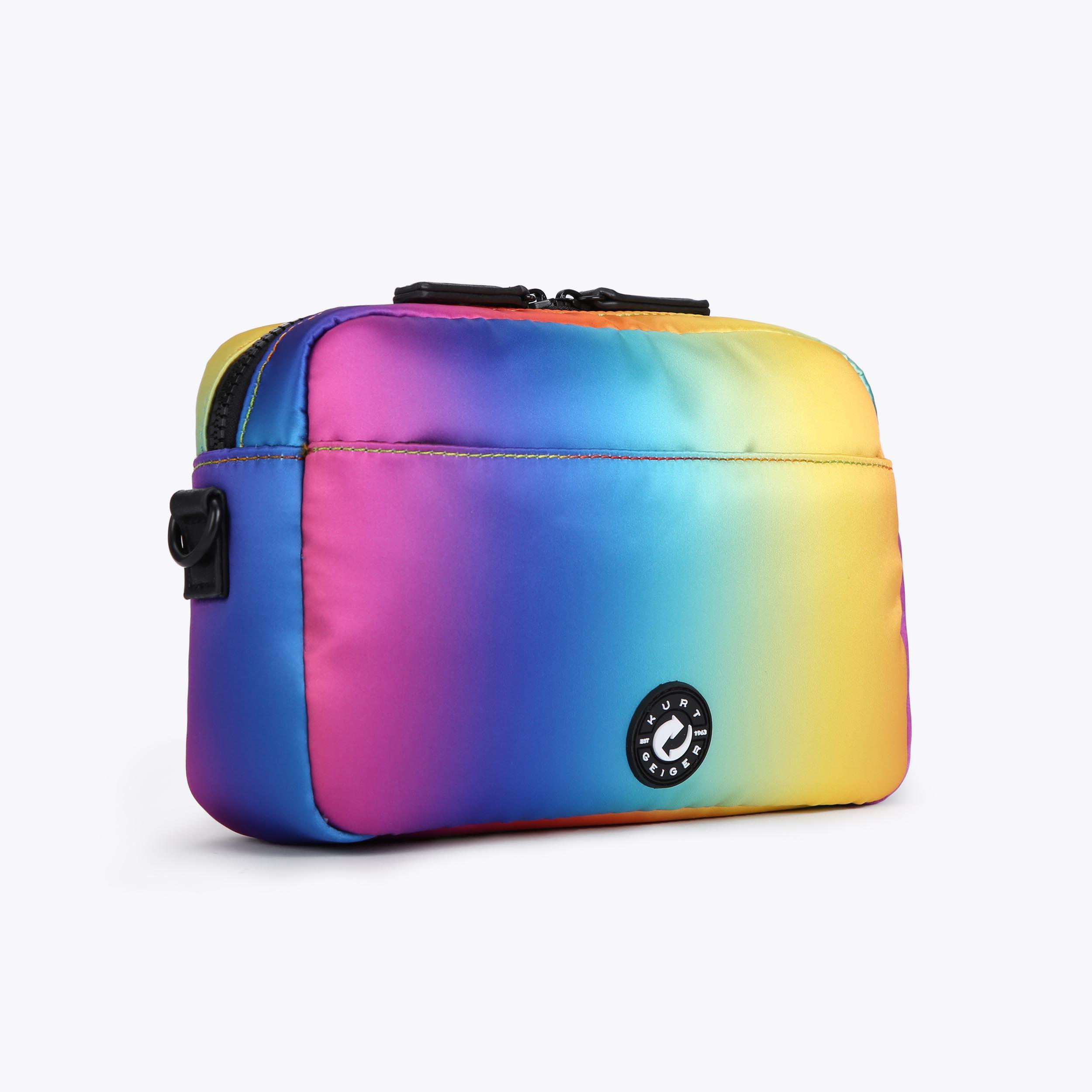 RECYCLED CROSS BODY Rainbow Ombre Nylon Cross Body Bag by KURT GEIGER LONDON
