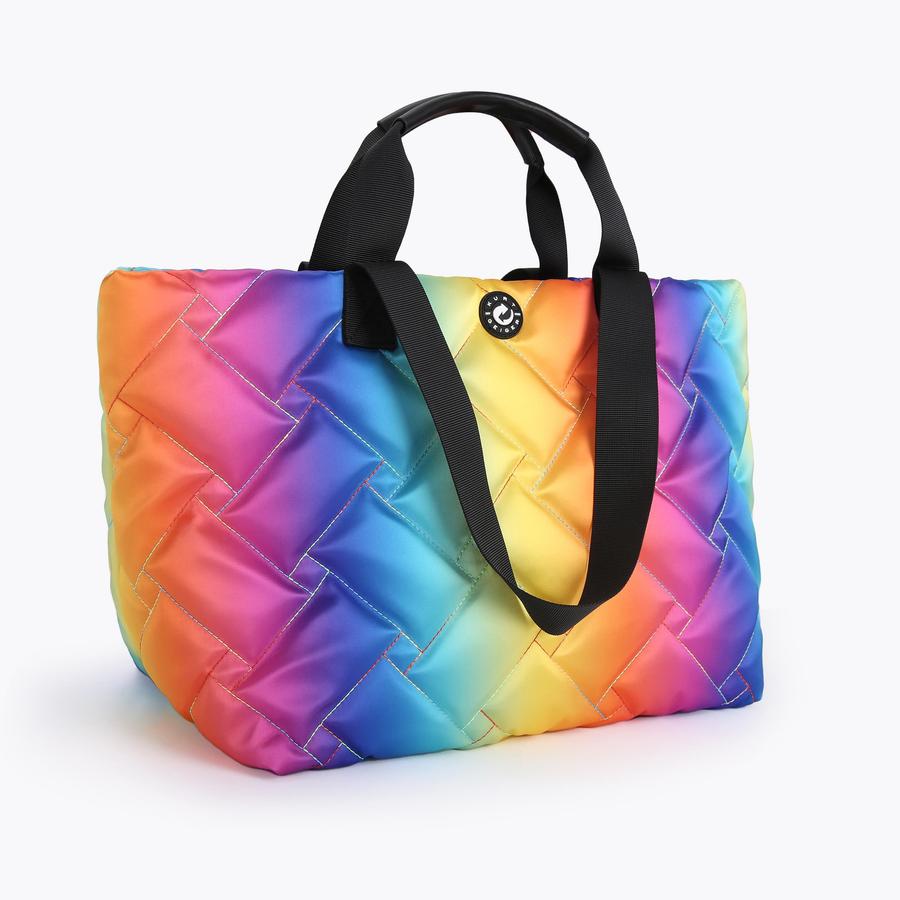 RECYCLED SHOPPER Ombre Rainbow Recycled Shopper Purse by