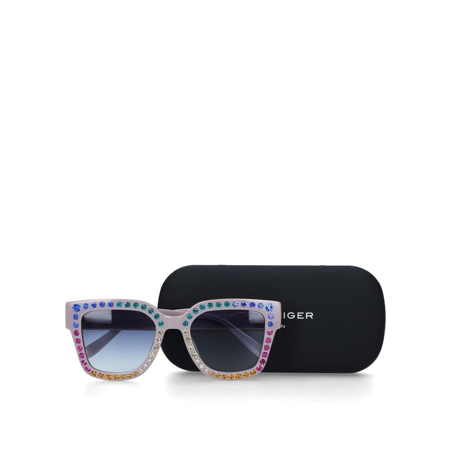 JEWEL RAINBOW SUNGLASSES Blush Multi Coloured Jewelled