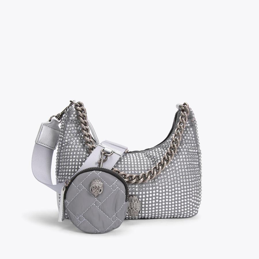 RECYCLED MULTI CROSS BODY Grey Recycled Nylon Cross Body