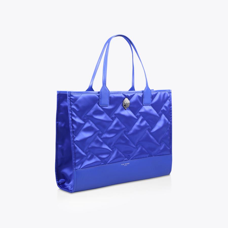カート・ガイガー ロンドン キルティングスクエアショッパー BLUE RECYCLED SQ SHOPPER by KURT GEIGER LONDON