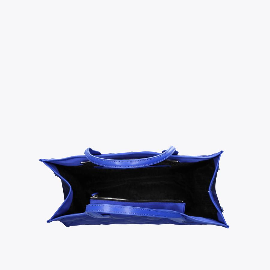 カート・ガイガー ロンドン キルティングスクエアショッパー RECYCLED SQ SHOPPER Black Recycled Nylon Square Tote Bag by