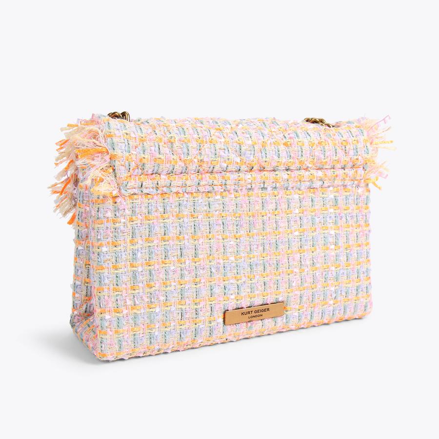 TWEED MD KENSINGTON BAG Orange Cross Body Purse by KURT GEIGER LONDON